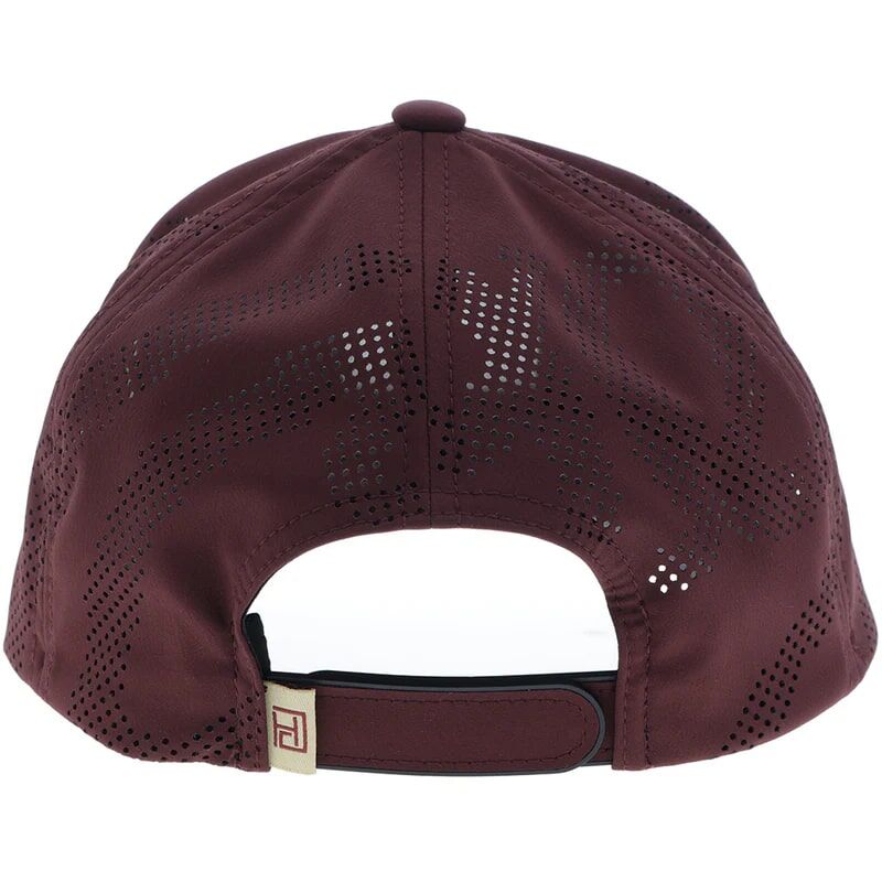 Hooey Men's Cowboy Golf Square Patch Hat in Maroon