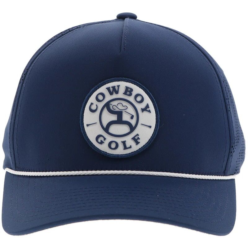 Hooey Men's Cowboy Golf Circle Patch Hat in Navy