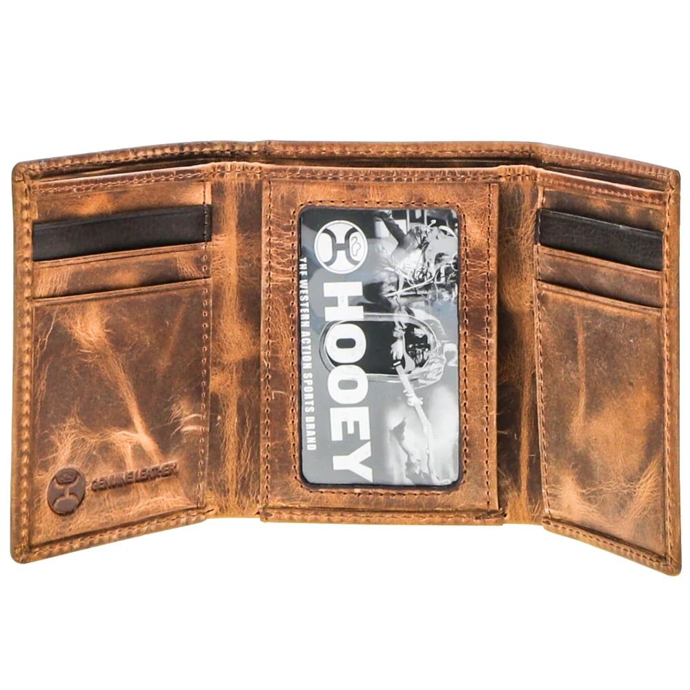 Hooey Men's Liberty Roper Trifold Hooey Wallet in Tan