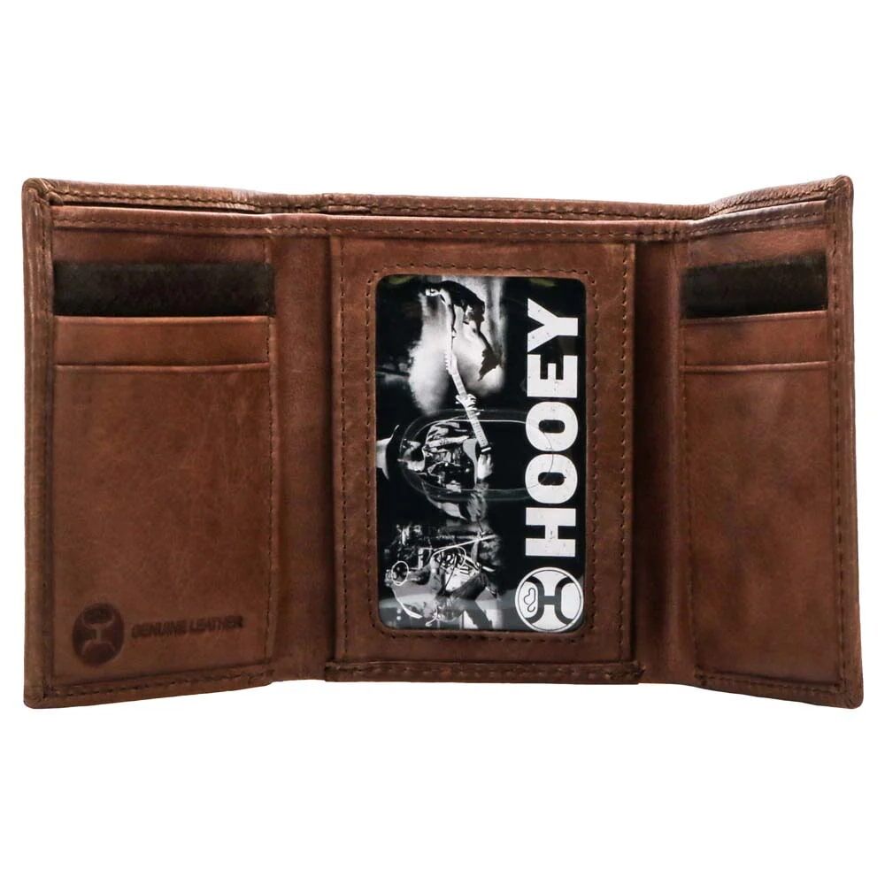 Hooey Men's Hooey Classic Roughout Trifold Wallet in Brown