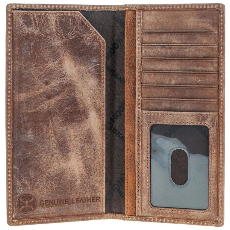 Hooey Men's Dalton Smooth Brown With Stitching Rodeo Wallet