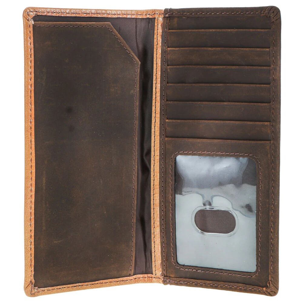 Hooey Men's Gambler Tan Playing Card Embossed Rodeo Wallet
