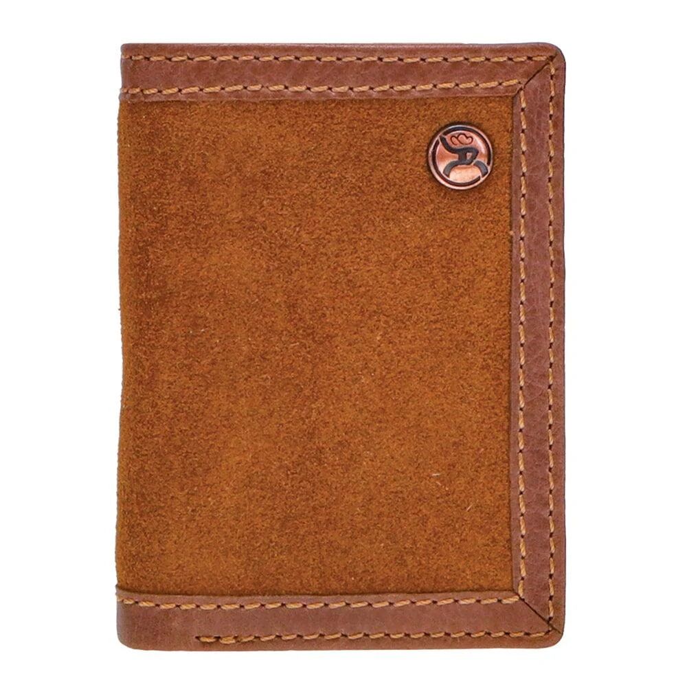 Hooey Men's Roughy Classic Roughout Trifold Wallet in Brown