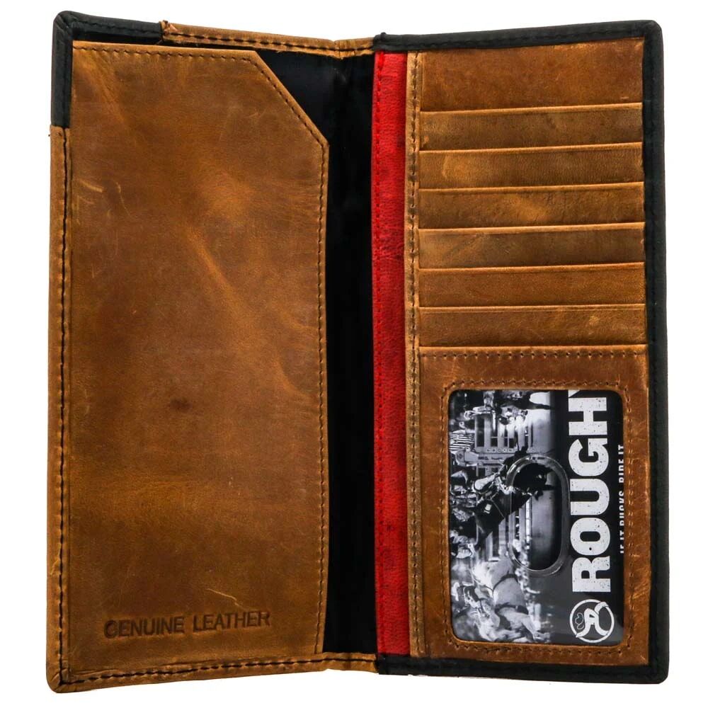 Hooey Men's Roughy Crazy Horse Rodeo Wallet in Tan