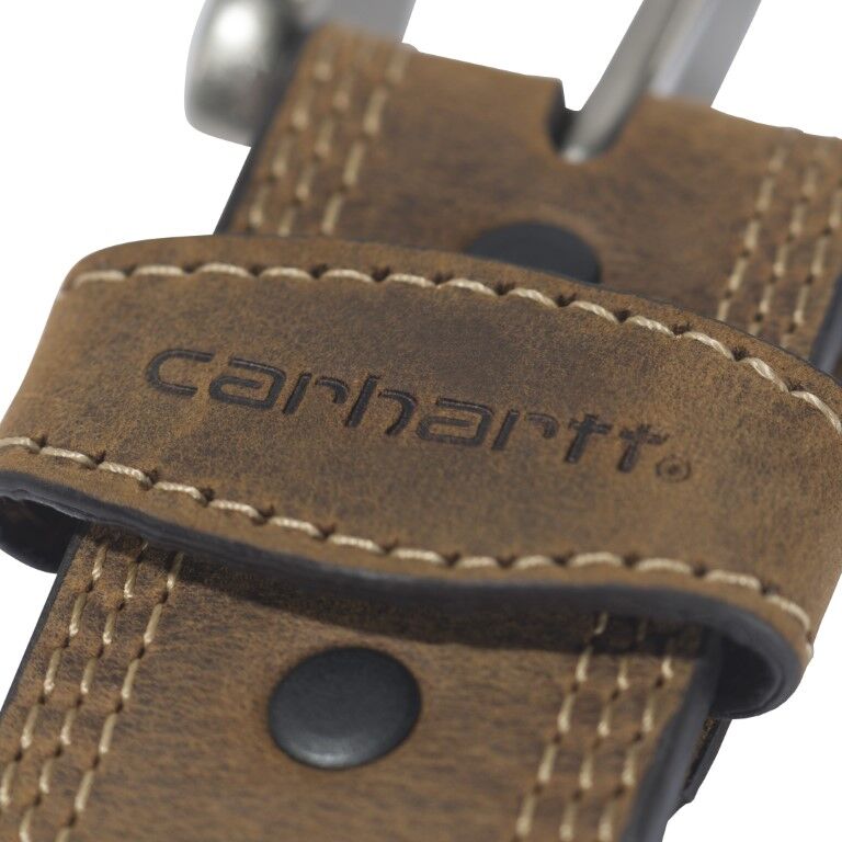 Carhartt Men's Leather Triple Stitch Belt in Dark Brown