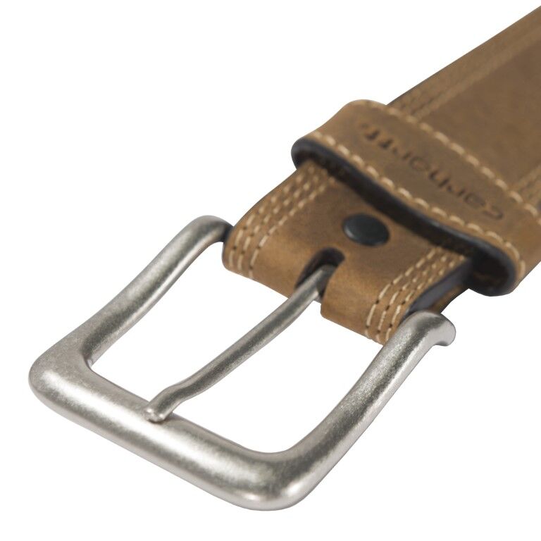 Carhartt Men's Leather Triple Stitch Belt in Dark Brown