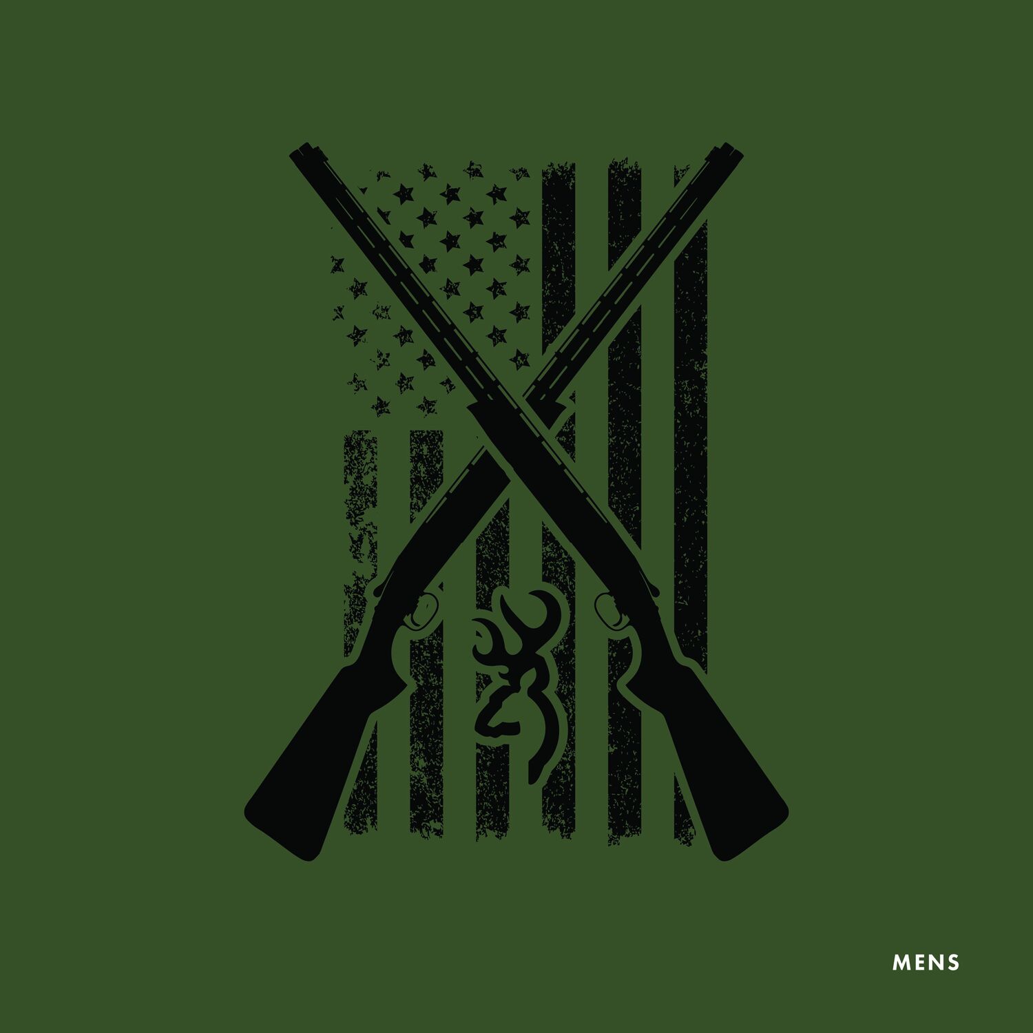 Browning Men's Gun Cross Flag Short Sleeve Shirt