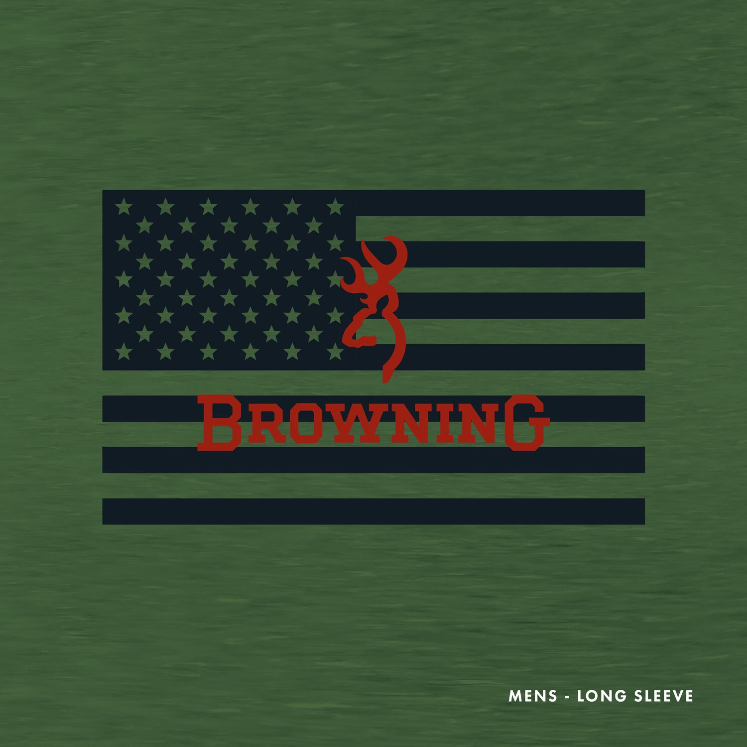 Browning Men's Browning Front Flag Long Sleeve Shirt