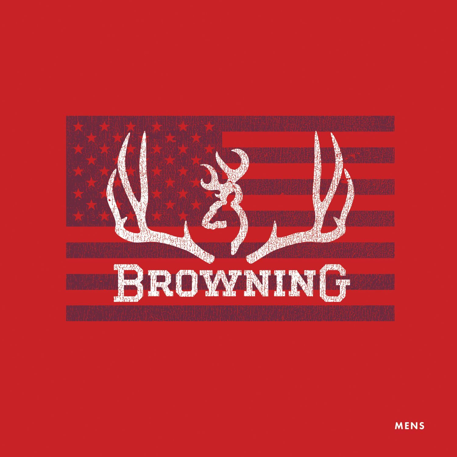 Browning Men's Antler Flag T-Shirt