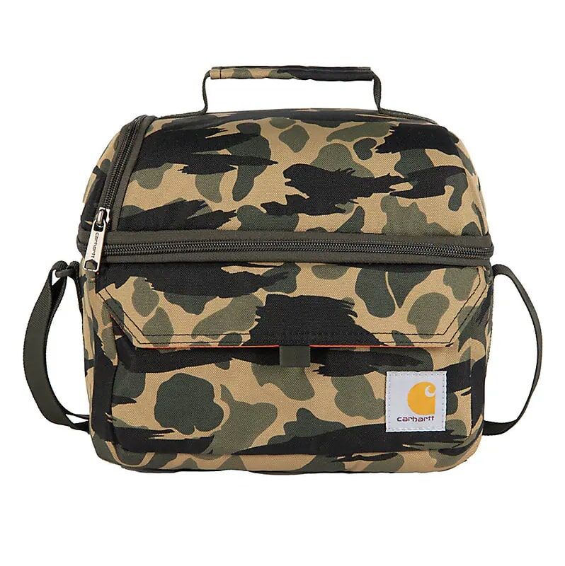 Carhartt Insulated 12 Can Two Compartment Lunch Cooler in Blind Duck Camo