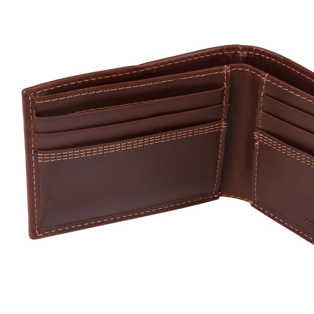 Carhartt Men's Leather Triple-Stitched Passcase Wallet