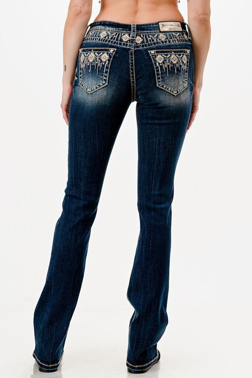 Grace In LA Women's Aztec Bootcut Jeans