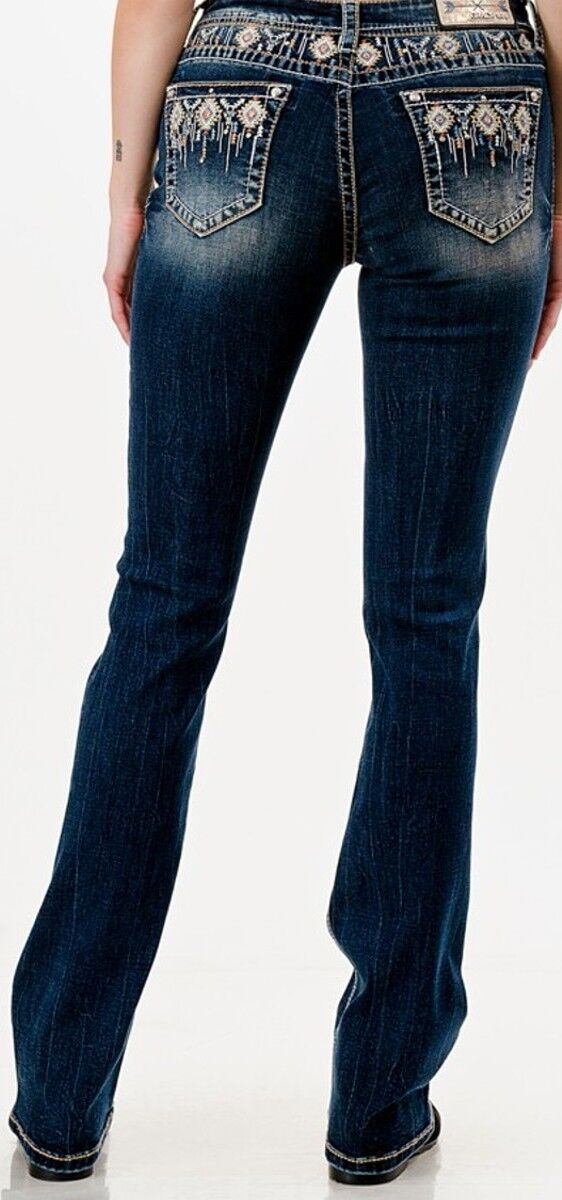 Grace In LA Girl's Aztec Bootcut Jean