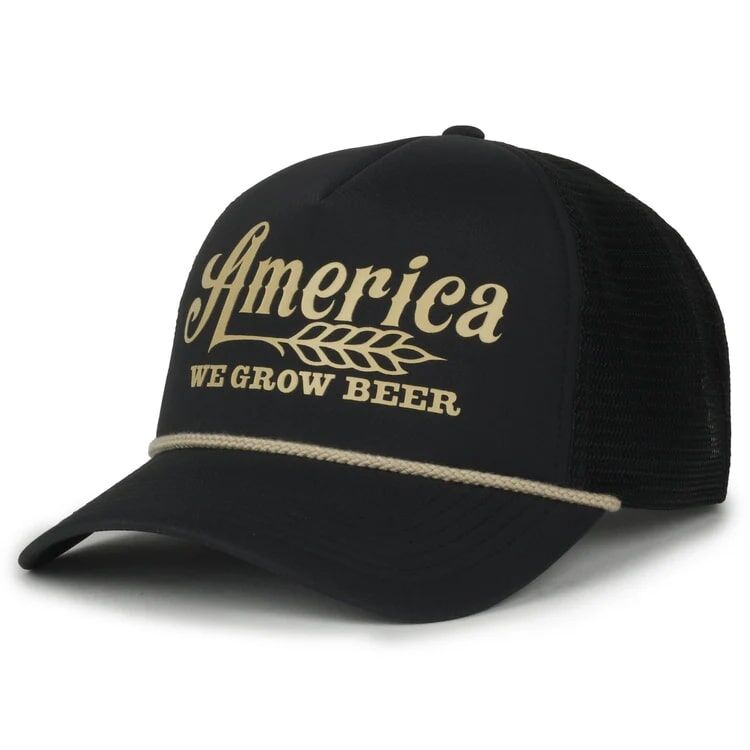 Rural Cloth Men's We Grow Beer Foamie Hat in Black Hats Rural
