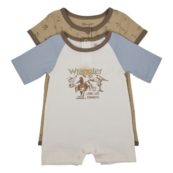 Wrangler Boy's Infant Cowboy Desert Romper Set