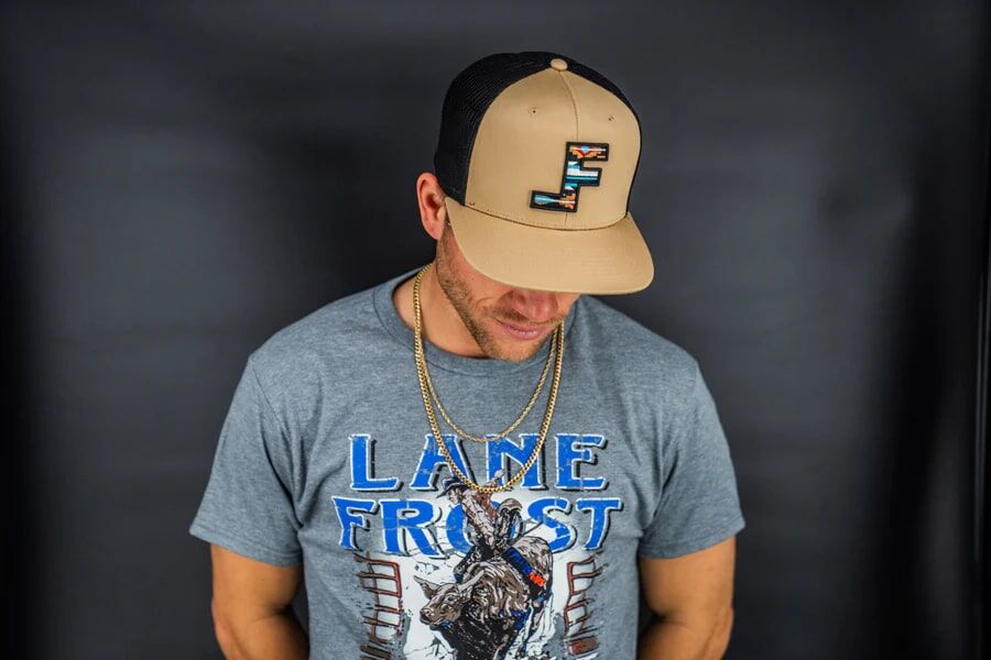 Lane Frost Men's Round-Up Hat in Khaki