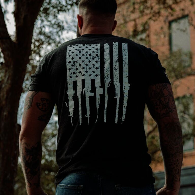 Grunt Style Men's Rifle Flag Pocket T-Shirt