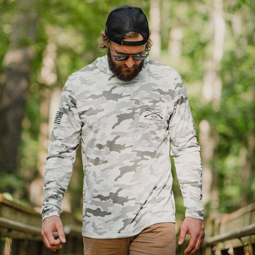 Grunt Style Men's Overwatch Hoodie in Grey Camo Men's Hoodies