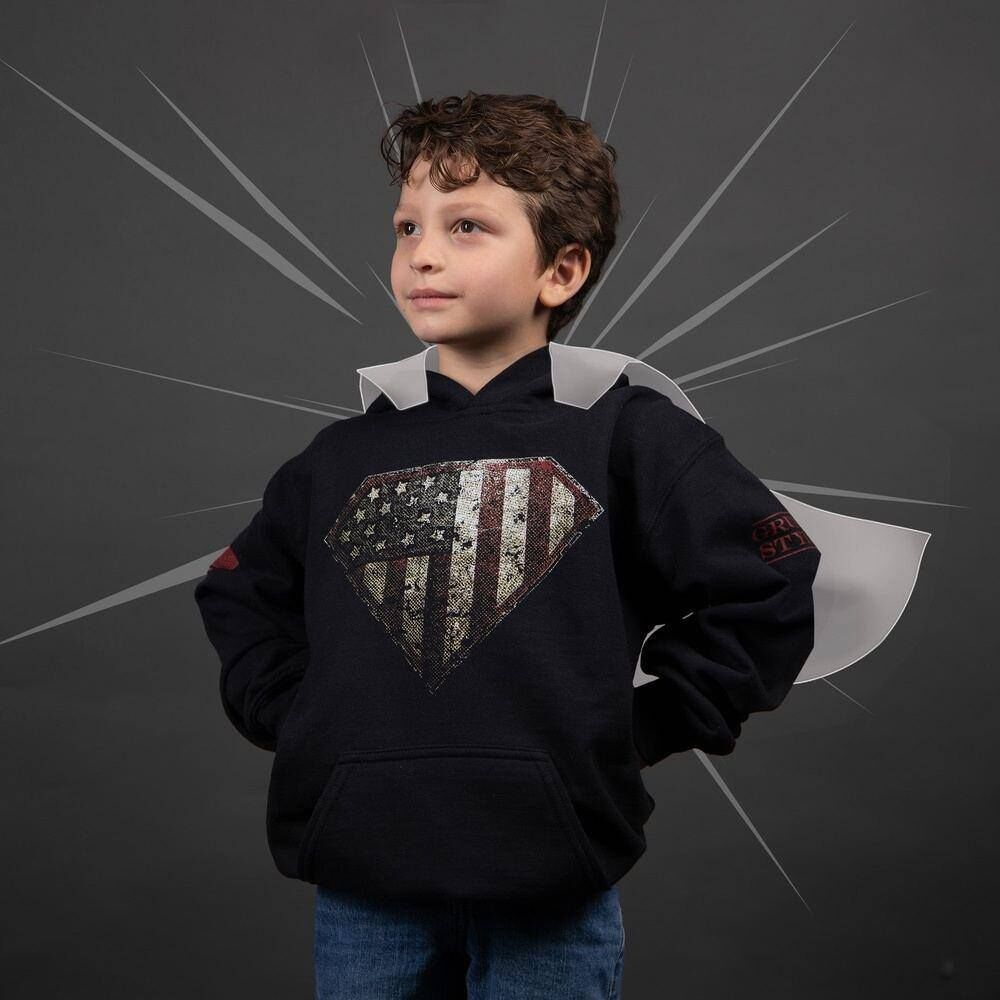 Grunt Style Kids' Super Patriot Hoodie