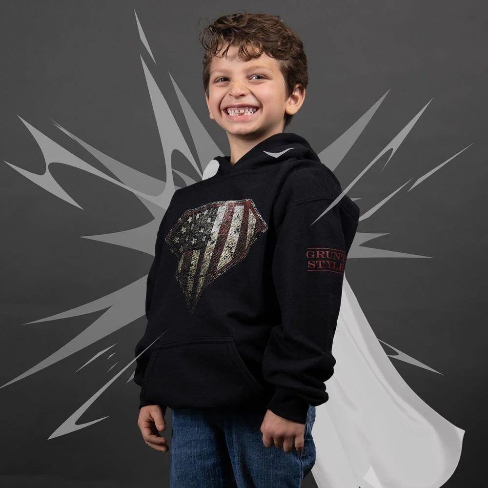 Grunt Style Kids' Super Patriot Hoodie