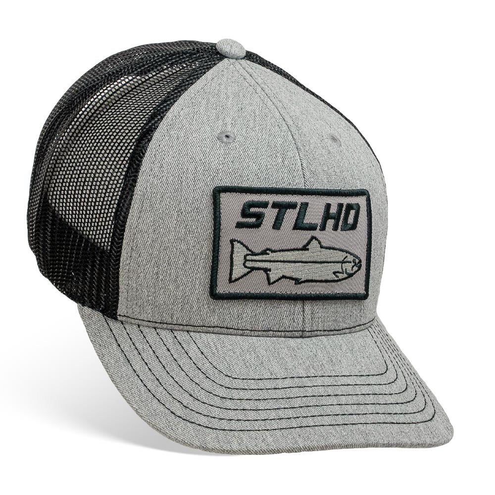 STLHD Men's Chrome Edition Trucker Hat in Heather Grey