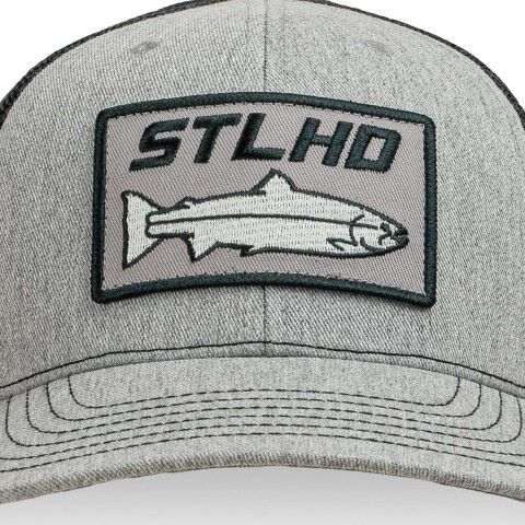 STLHD Men's Chrome Edition Trucker Hat in Heather Grey