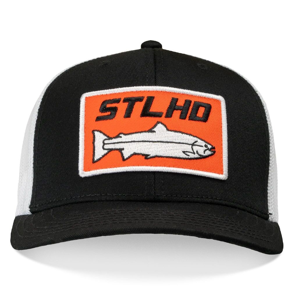 STLHD Men's Standard Trucker Hat in Black/White