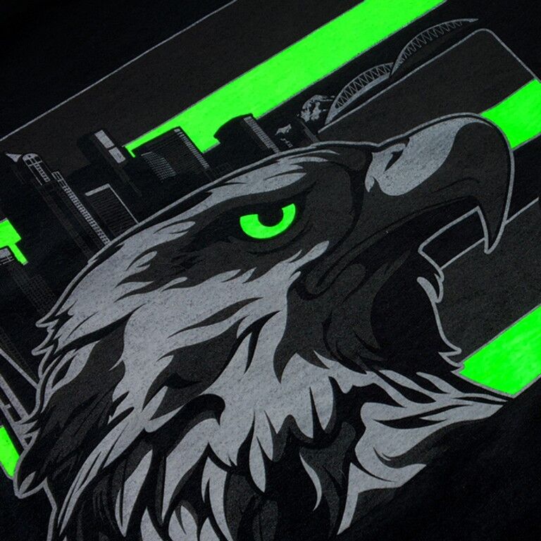 SafetyShirtz Men's Seattle Stealth Hi-Vis Safety Stripe T-Shirt