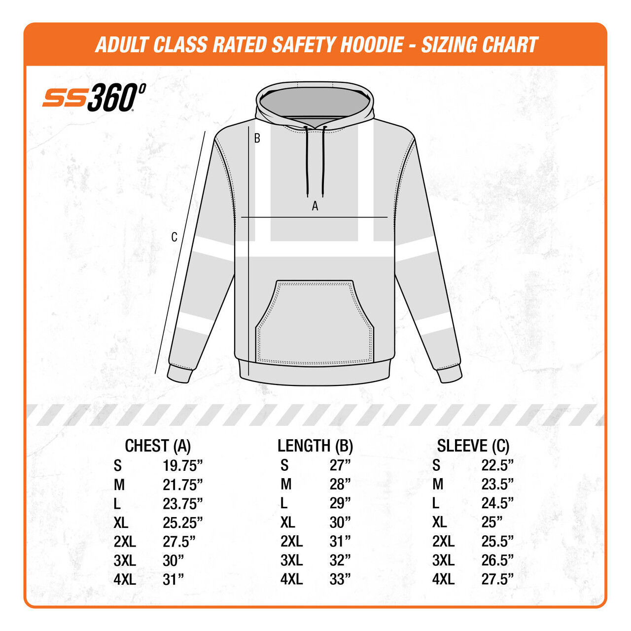 SafetyShirtz Men's SS360° Topo Class 2 Type R Safety Hoodie
