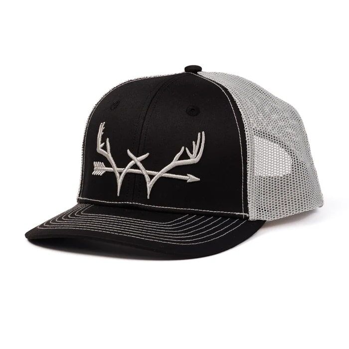 Webb Western Men's Cowboy Antler Ball Cap in Black/Grey