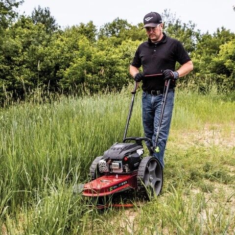 Earthquake 22-In Gas Wide Wheel Walk Behind Push Trimmer Mower