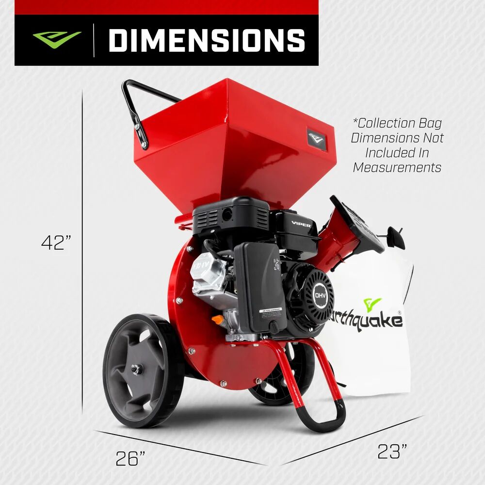 Earthquake K32 Chipper Shredder With 212Cc Viper Engine