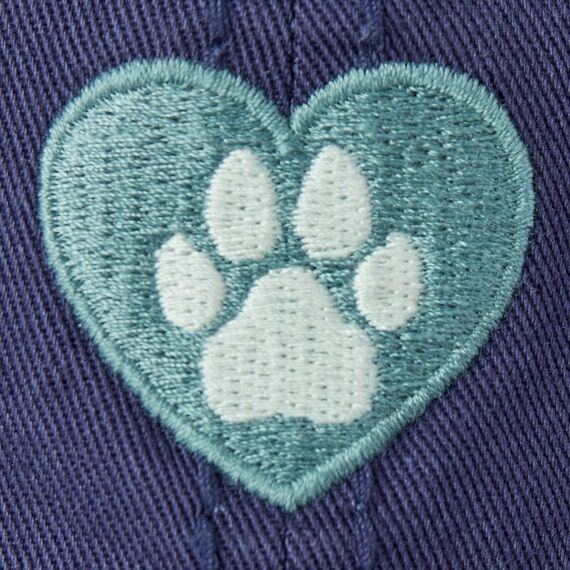 Life Is Good Women's Animal Heart Sunwashed Chill Cap in Darkest Blue