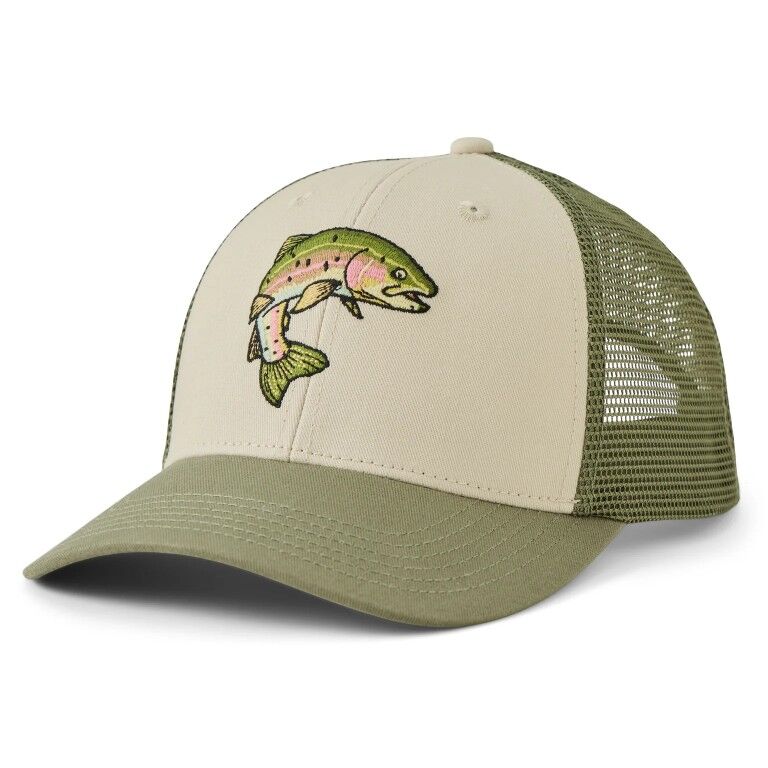 Life Is Good Men's Rainbow Trout Trucker Hat