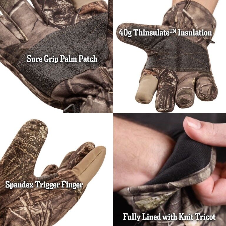 Huntworth Men's Seward Heavyweight Waterproof Thinsulate Lined Hunting Gloves