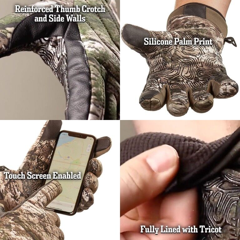 Huntworth Men's Anchorage Heavyweight Waterproof PrimaLoft Lined Hunting Gloves