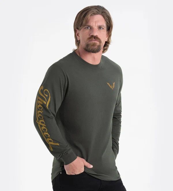 Thorogood Men's Thorogood Wheel Script Logo Long Sleeve T-Shirt
