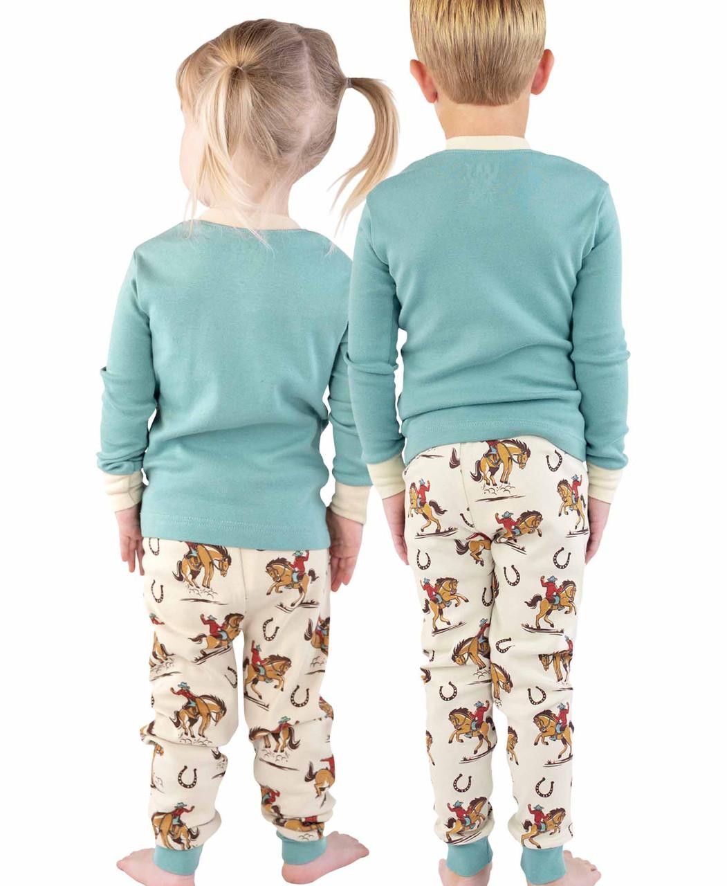 LazyOne Kids' Horsin' Around Long Sleeve PJ's