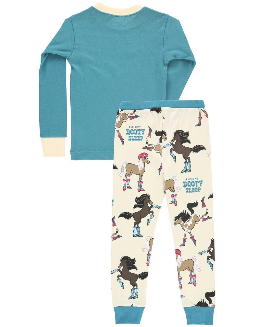 LazyOne Kids' Booty Sleep Horse Long Sleeve PJ's