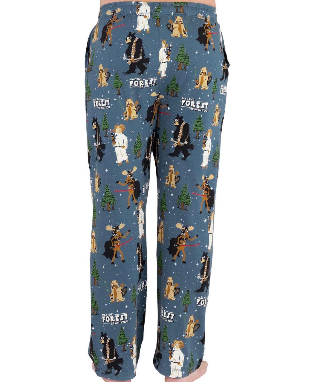 LazyOne Men's May the Forest Be With You Moose PJ Pant