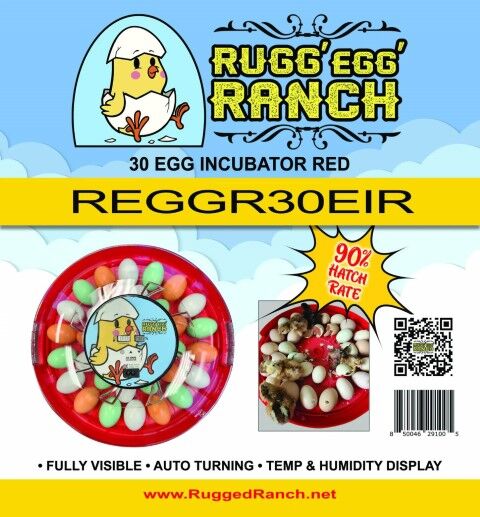 Rugg' EGG' Ranch Egg Incubator, 30-Ct