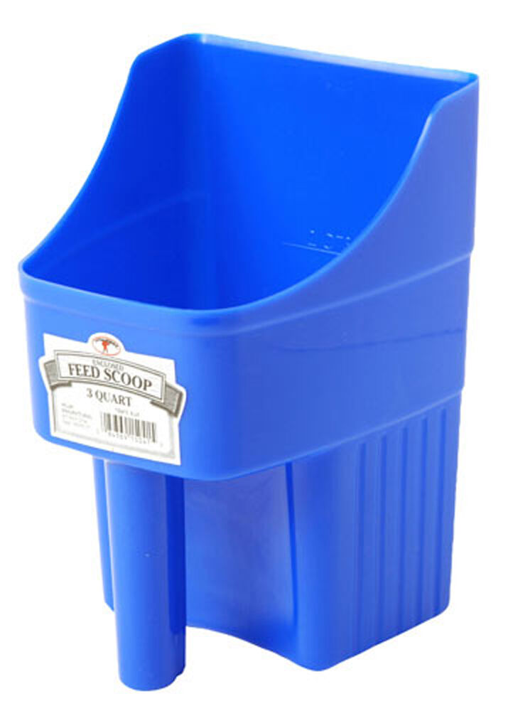 Little Giant Feed Scoop, Blue Plastic - 3 qt