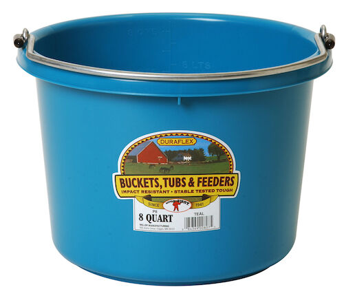 Little Giant Plastic Bucket - Teal, 8 qt