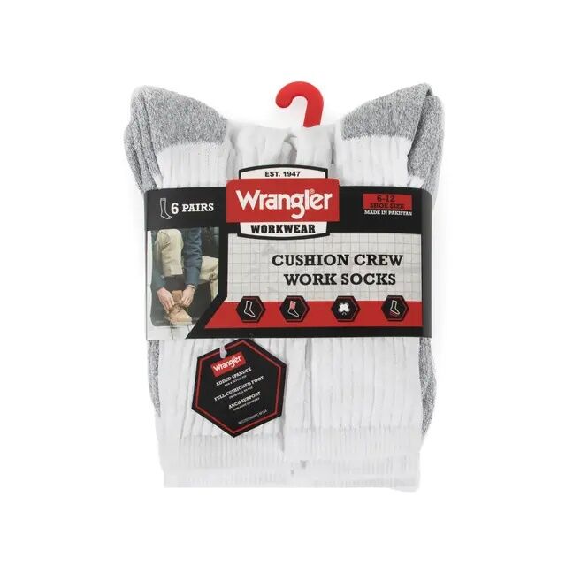 Wrangler Men's Ultra Dry Socks, 6-Pk