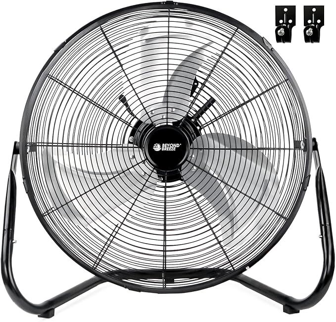 Beyond Breeze High Velocity 3-Speed Adjustable Floor Fan, 20-In