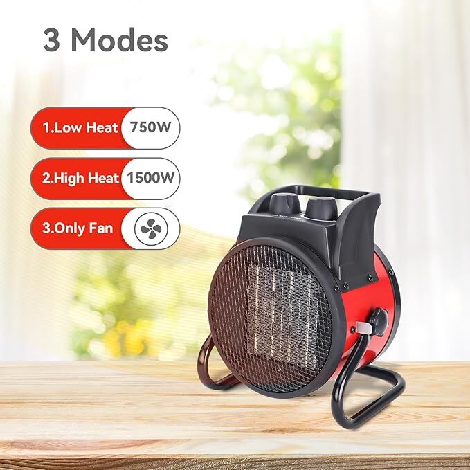 Beyond Heat Red Ceramic Portable Space Heater, 1500-Watts