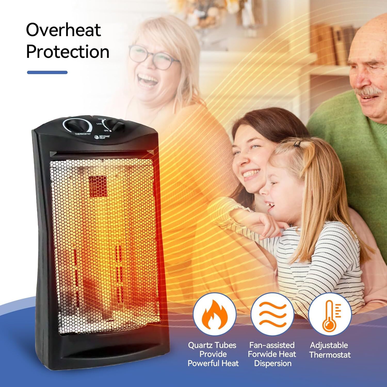 Beyond Heat 1500-Watt Deluxe Quartz Radiant Heater