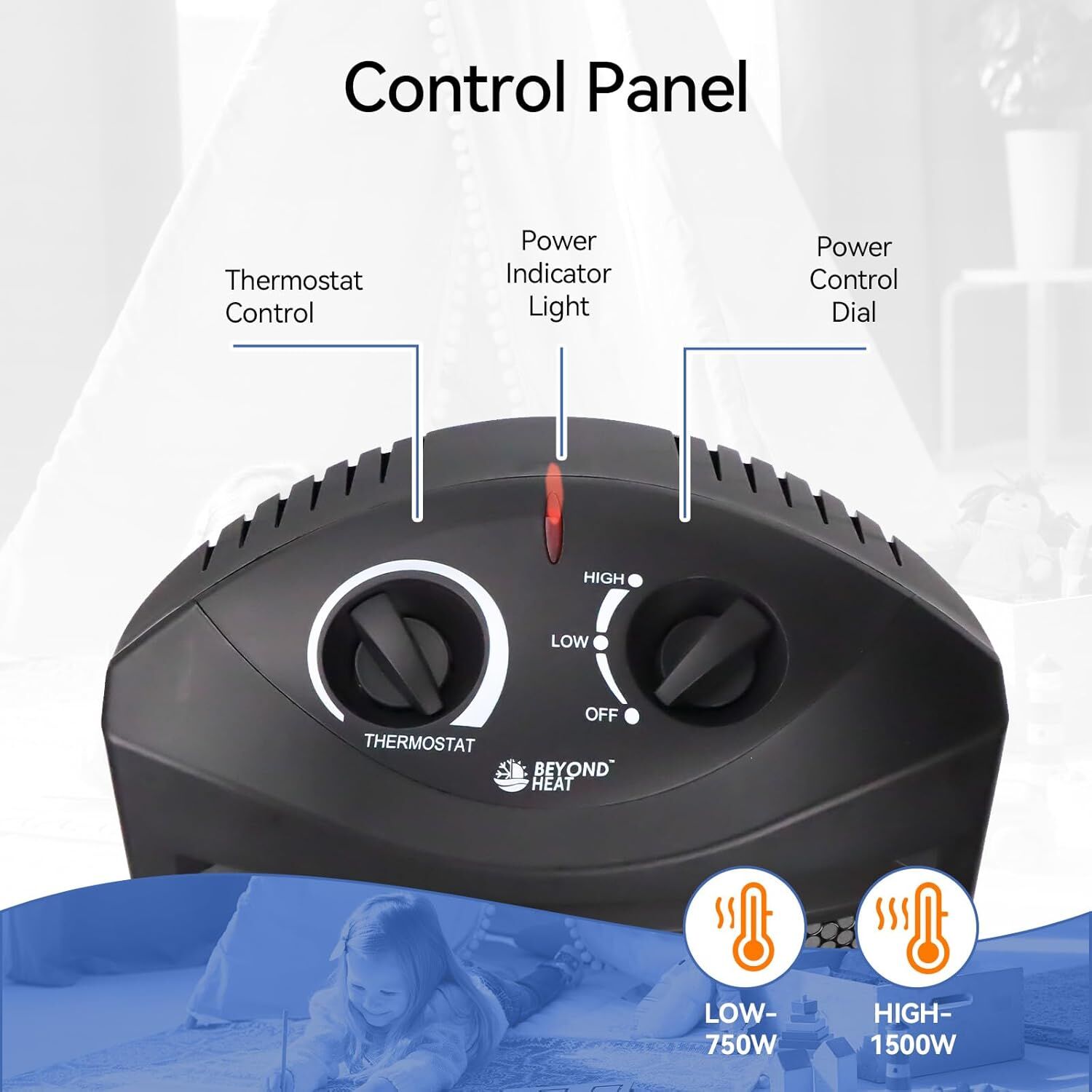 Beyond Heat 1500-Watt Deluxe Quartz Radiant Heater