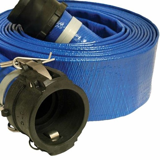 Apache Layflat Discharge Hose Cam Lock Fitting 1.5 in x 25 ft