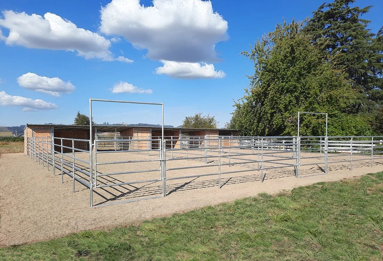 Nobel Panels & Gates 5-Rail Bow Gate WBGB6, 6 ft. x 8-ft (Bow Gate Only)